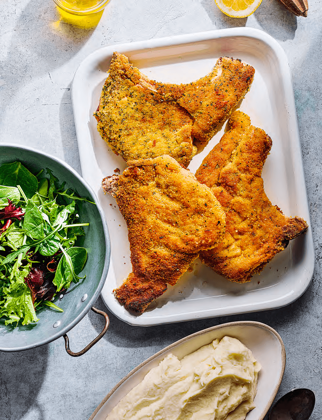 Crispy Breaded Pork Chops with Rosemary