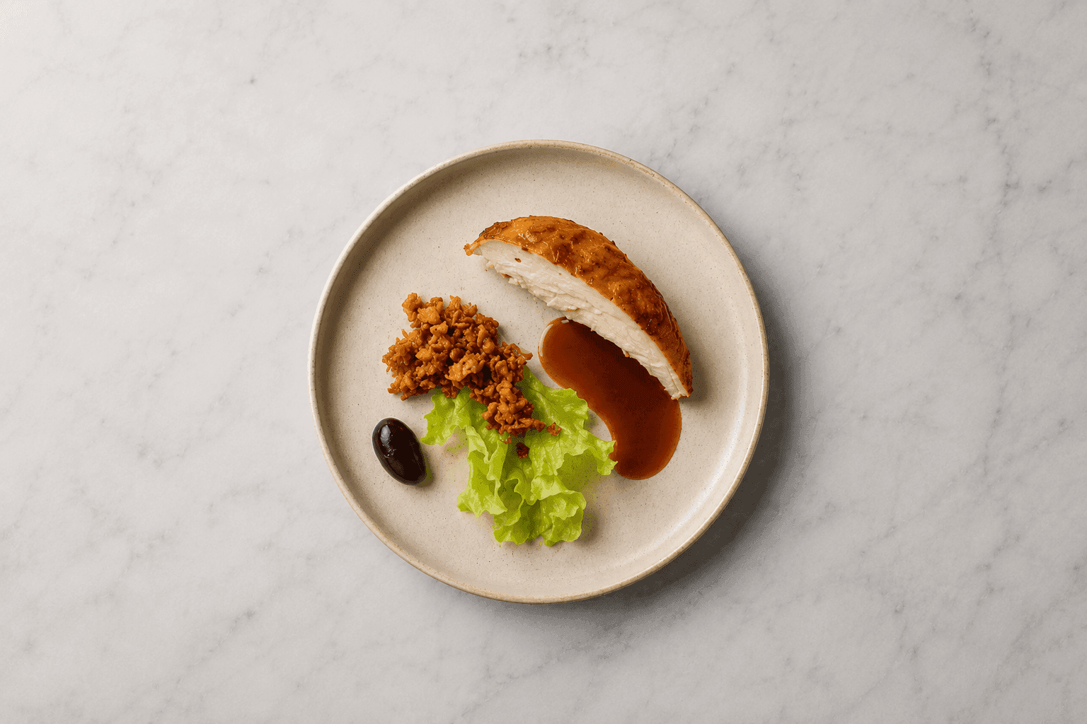Nduja Roast Chicken with Cherry Purée, Fennel & Watercress
