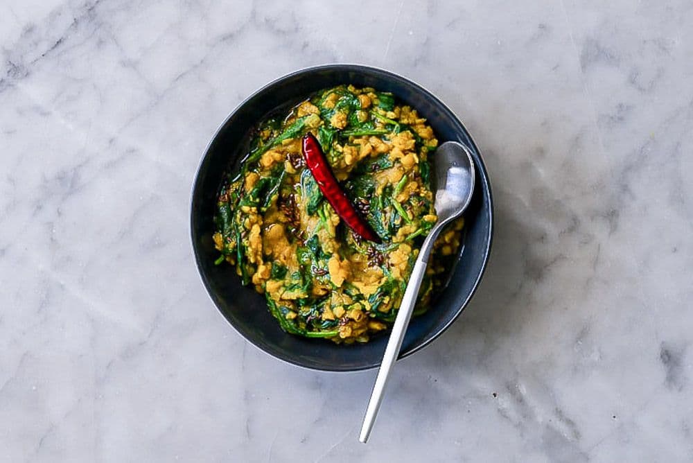 Yellow Dahl with Garlic and Spinach recipe preview