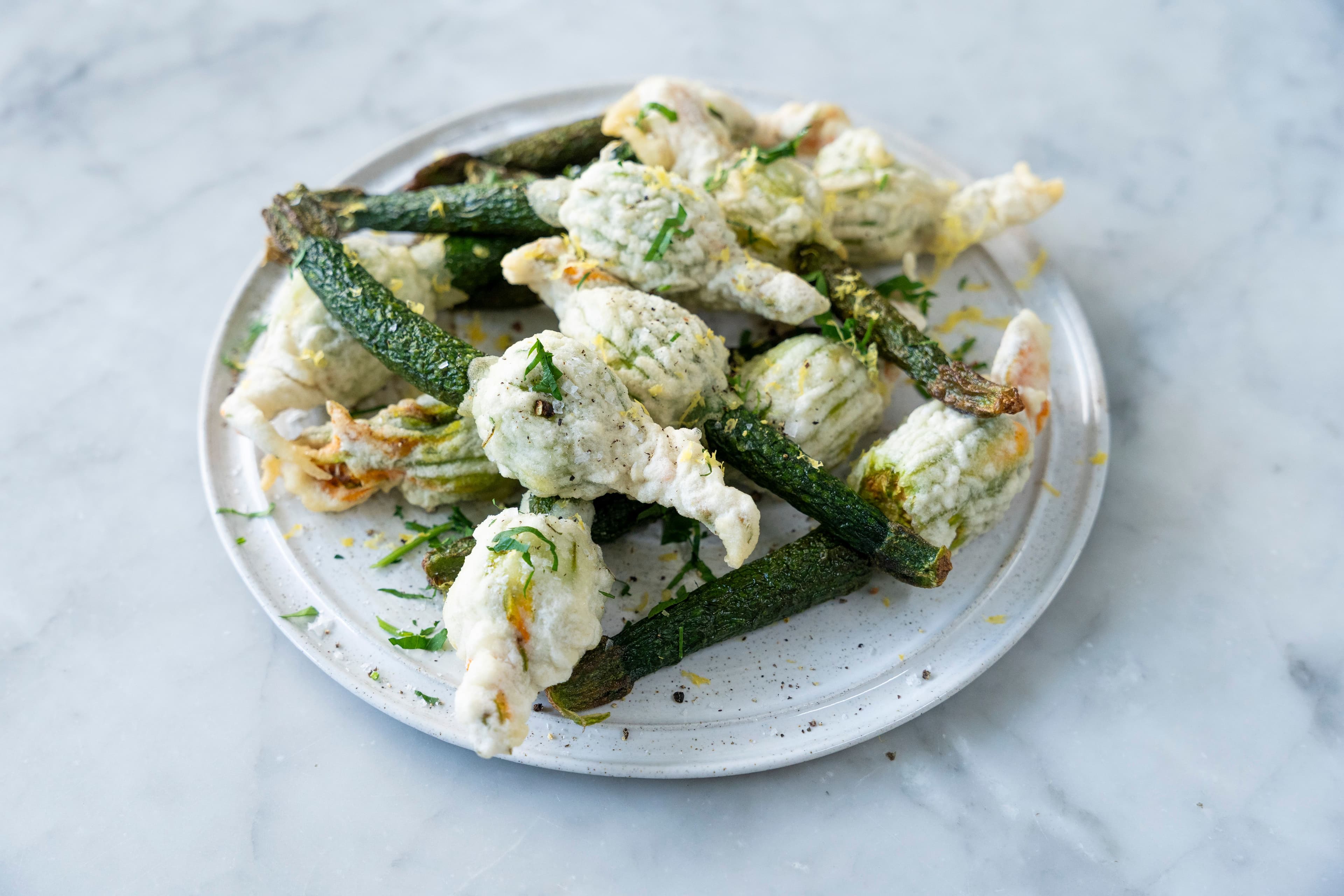Fiori Di Zucca Ripieni Di Granchio (Zucchini Flowers) recipe preview