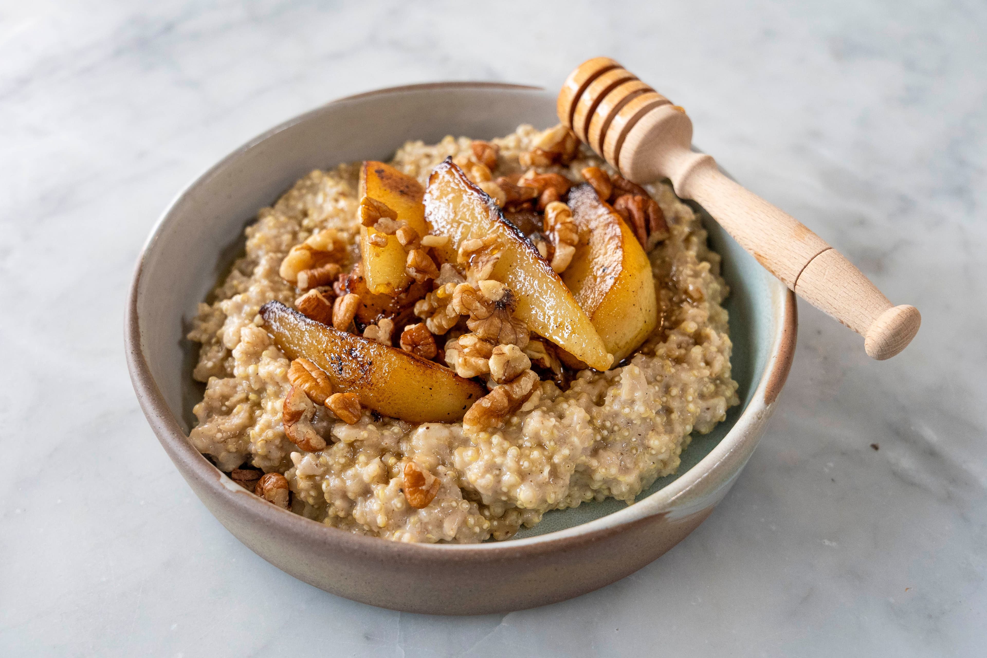 All-Grain Porridge with Sticky Maple Pears recipe preview