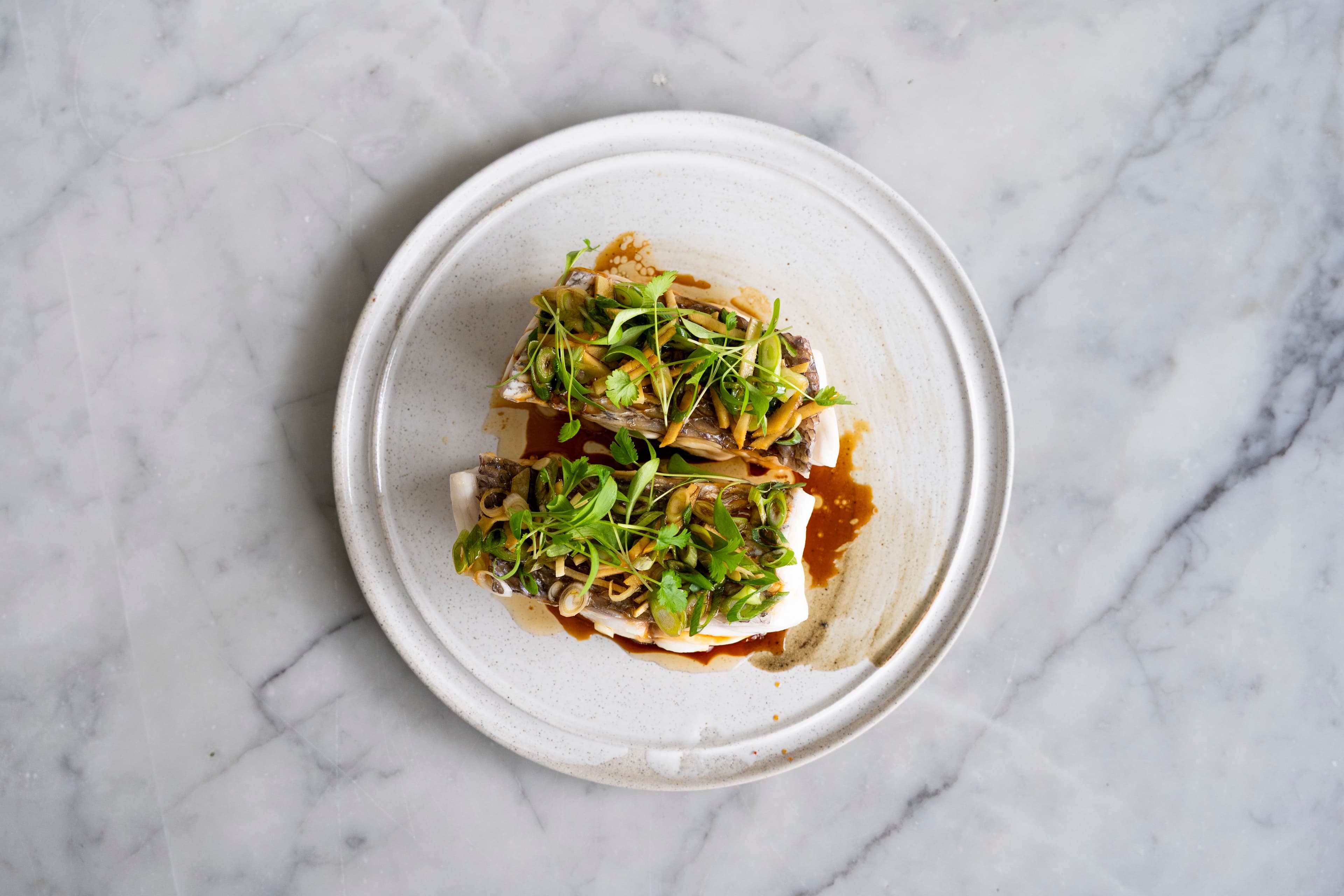 Steamed Snapper Fillets with Ginger and Green Onions