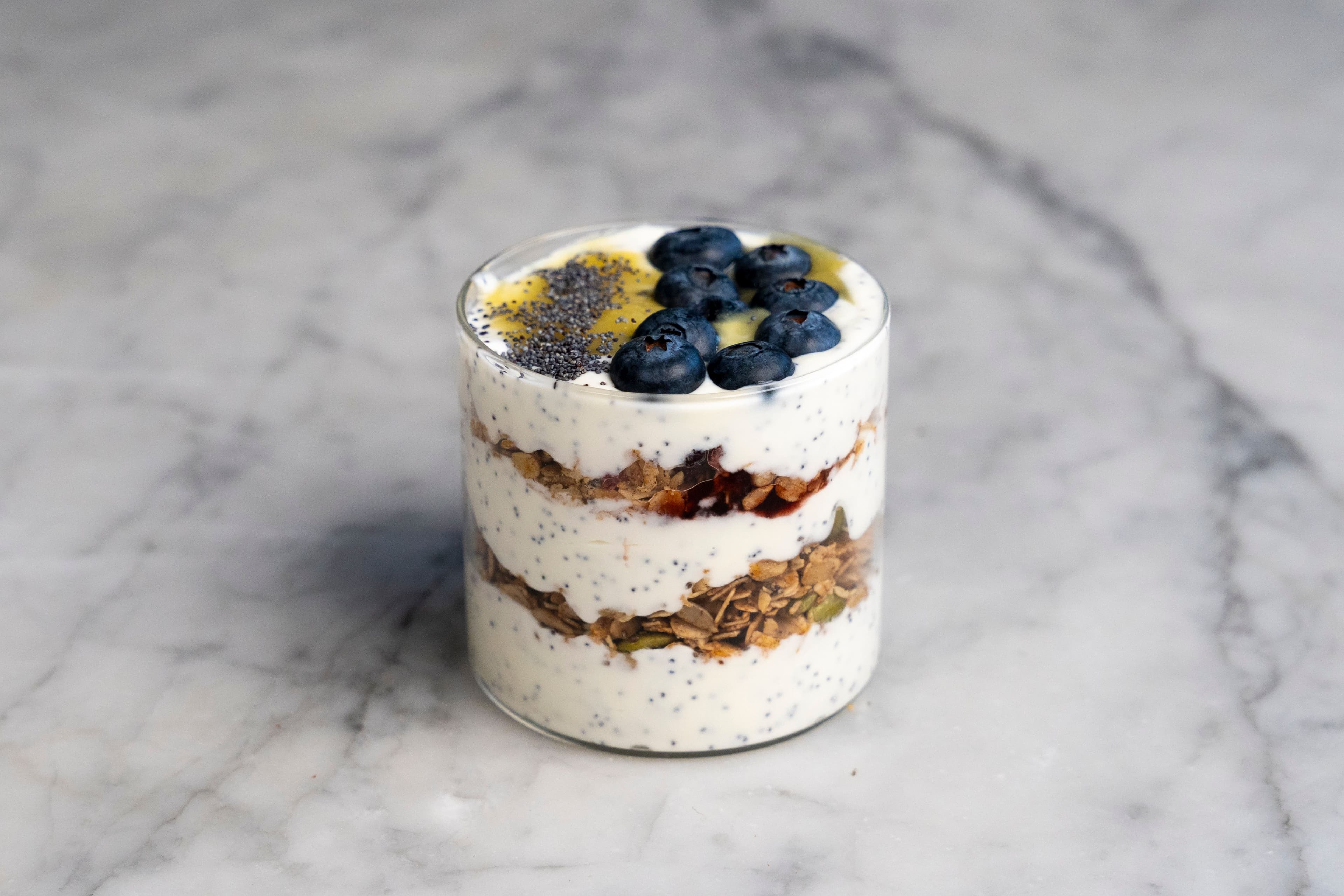 Greek Yoghurt with Lemon Blackcurrant and Granola