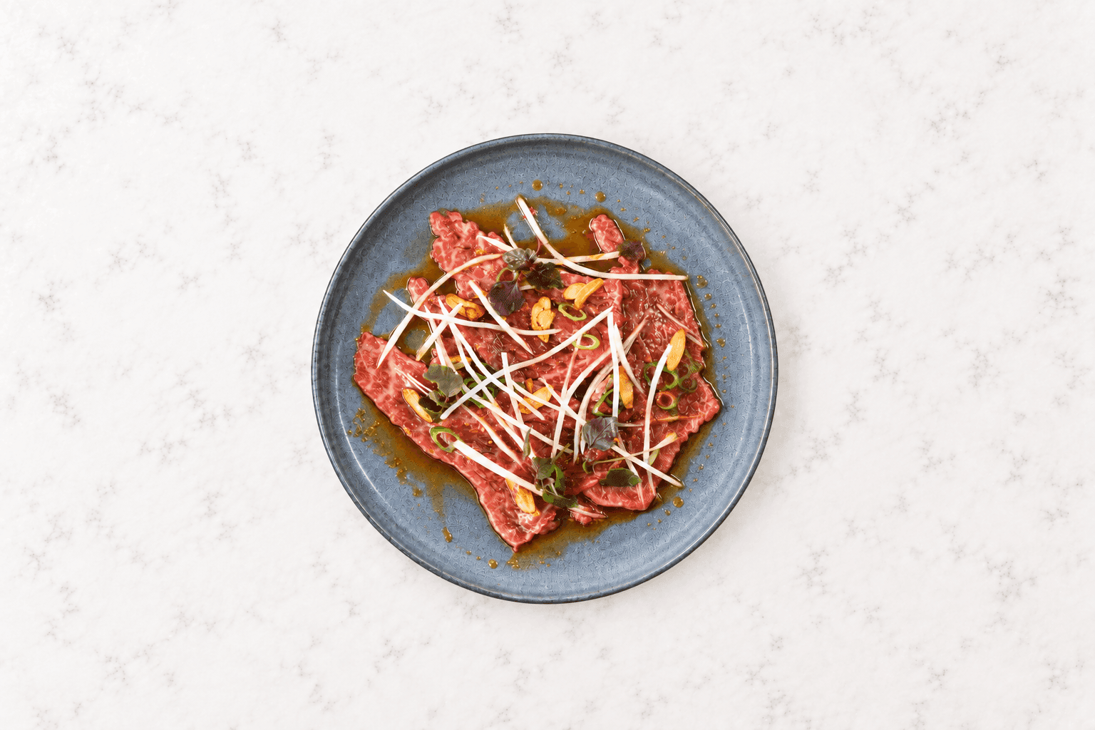 Wagyu Tataki with Ponzu, Daikon and Crispy Garlic recipe preview