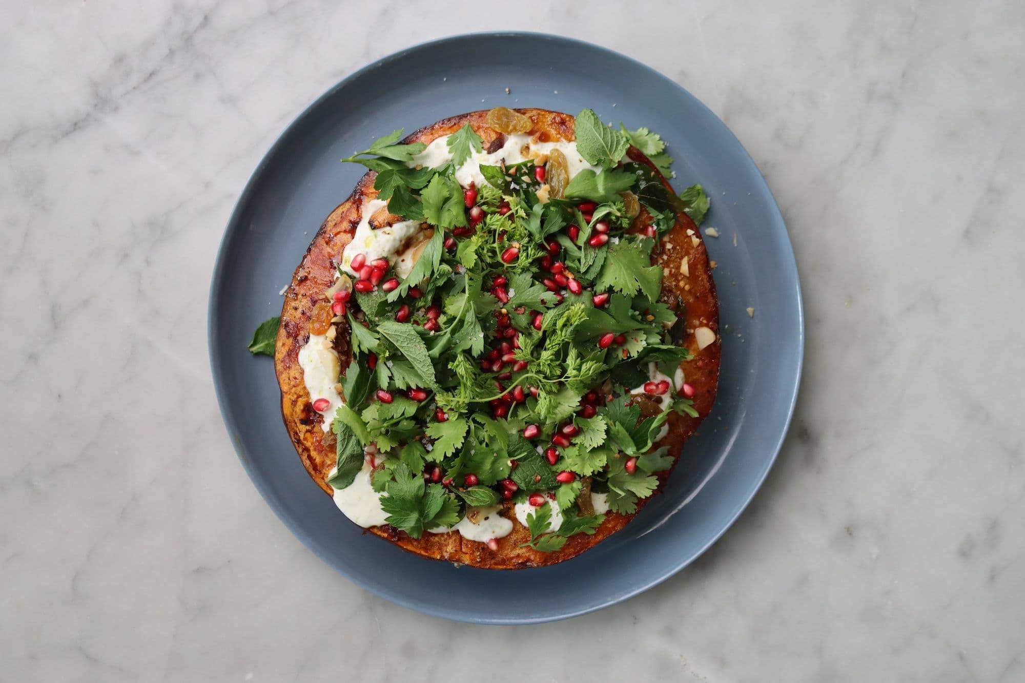 Roasted Pumpkin, Curry Leaves, Yoghurt and Herbs recipe preview