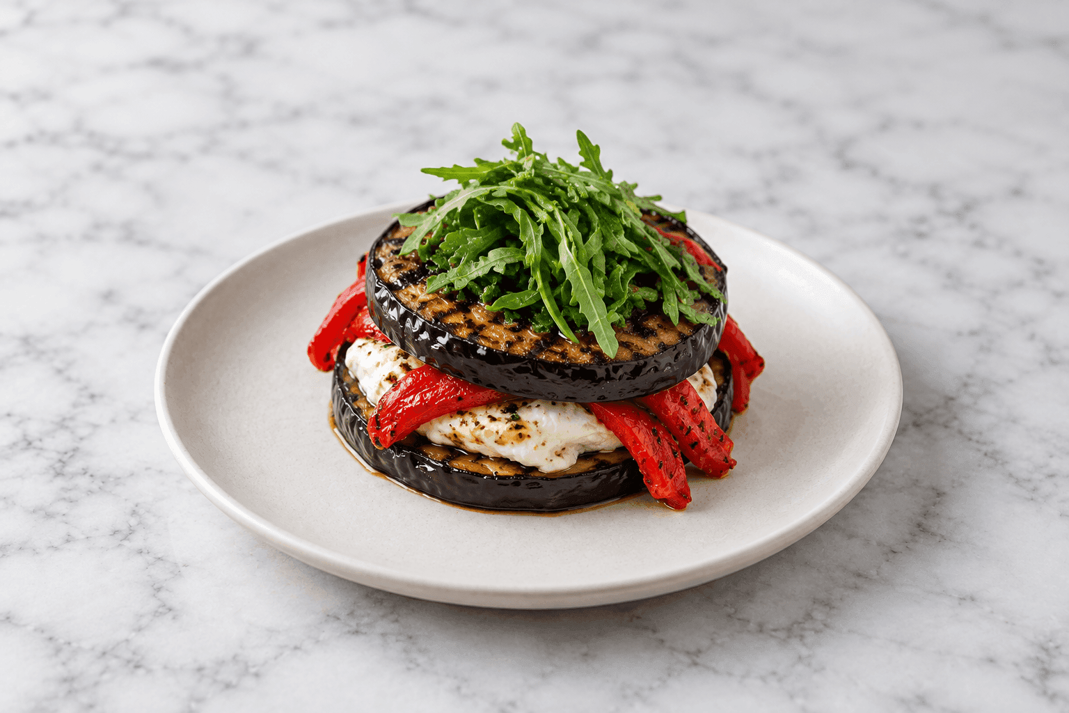 Eggplant, Goat's Cheese and Pesto Sandwich recipe preview