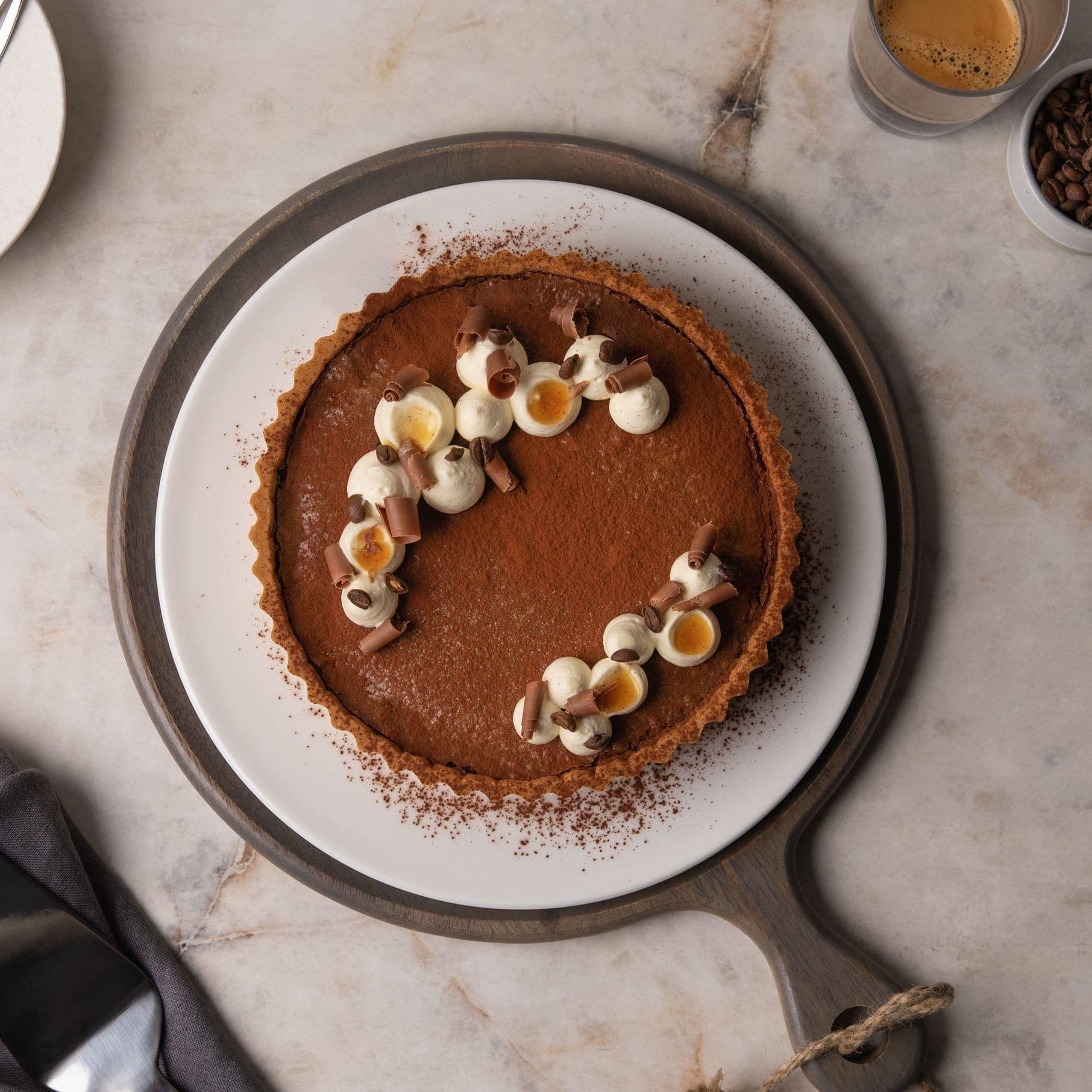 Coffee and Hot Chocolate Tart recipe preview