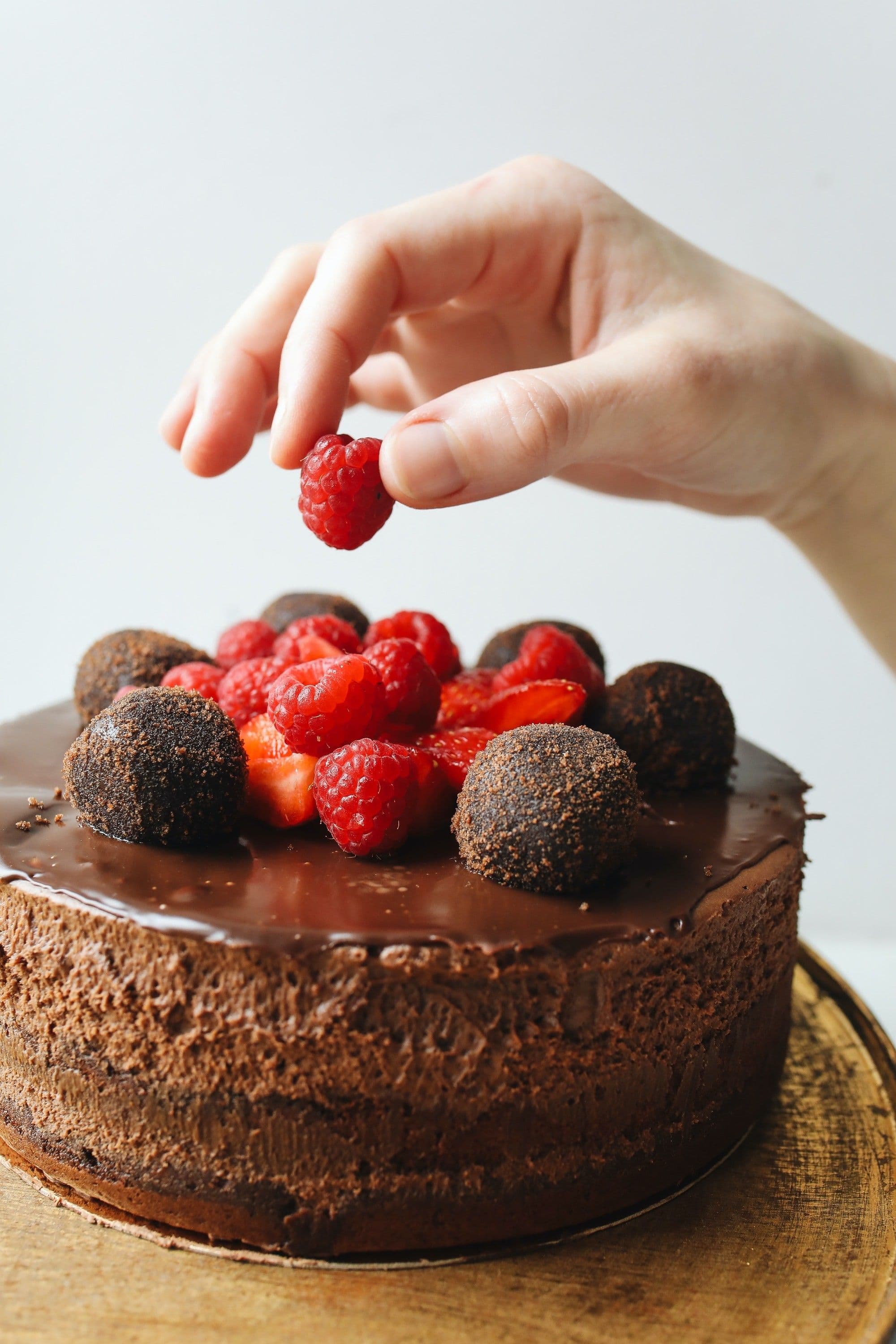 Dark Chocolate Fantasy Cake with Raspberry Sorbet recipe preview