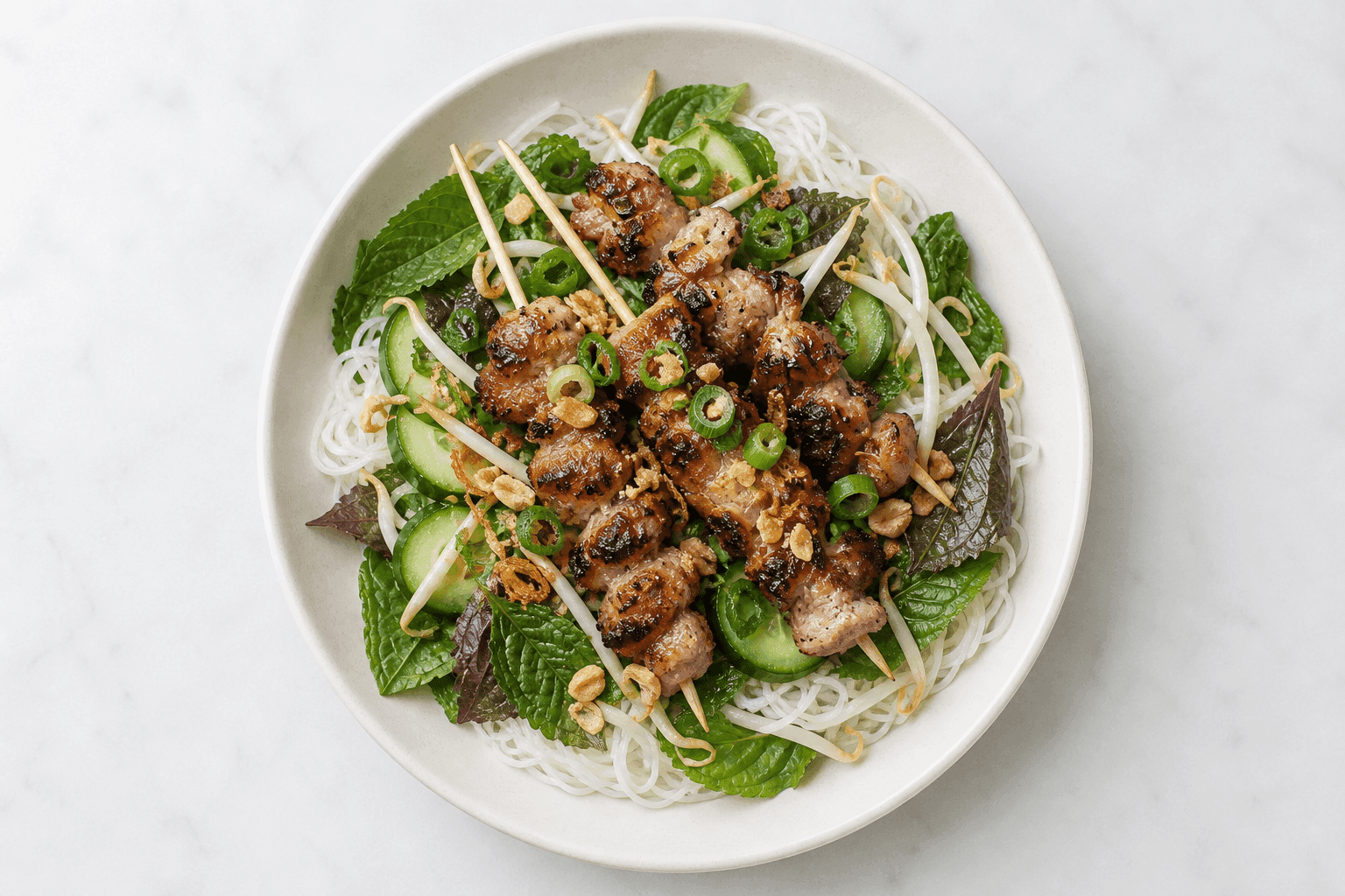 Chargrilled Pork Neck with Vermicelli Noodles recipe preview