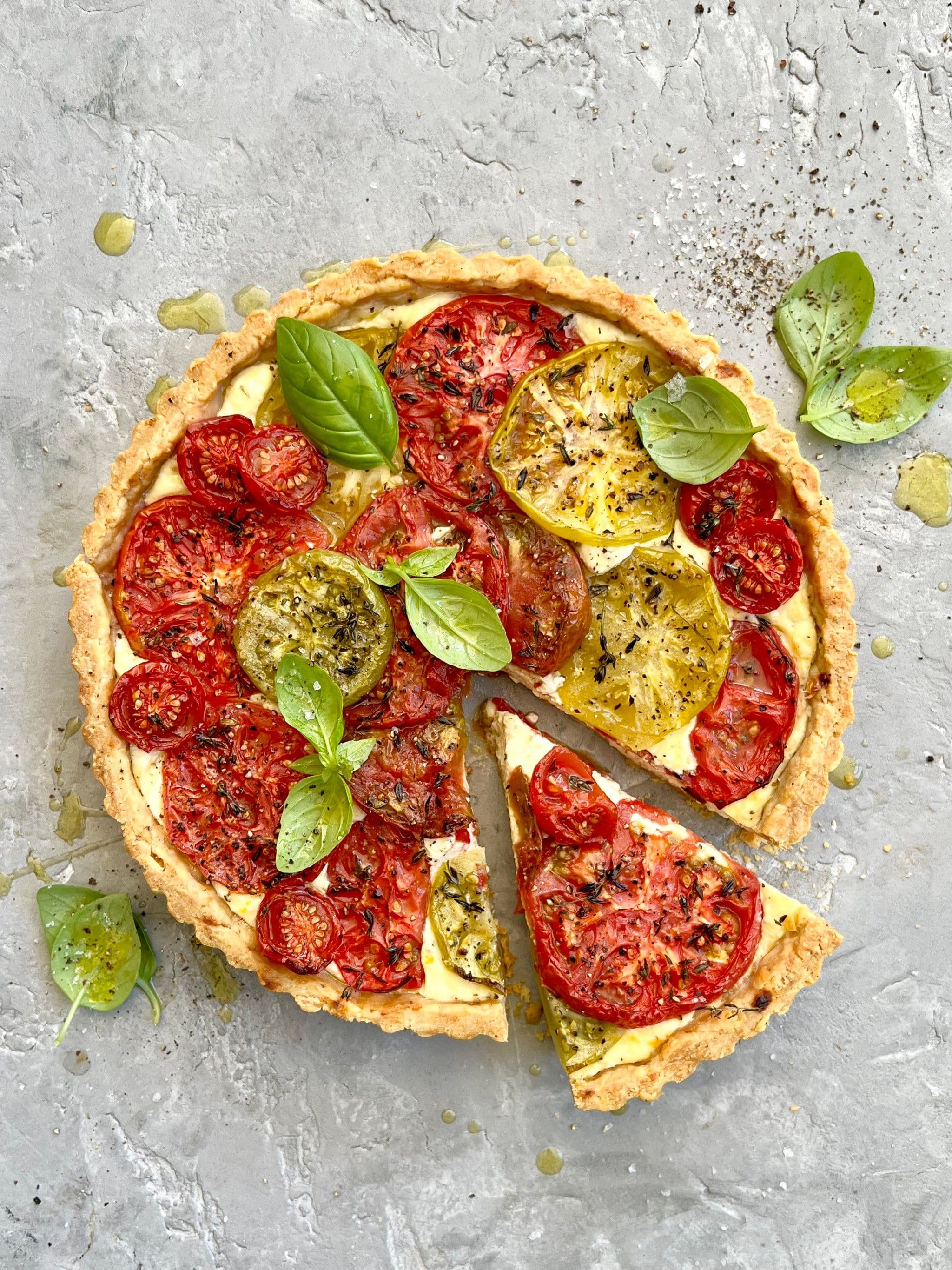 Tomato and Feta Tart with Parmesan Crust recipe preview