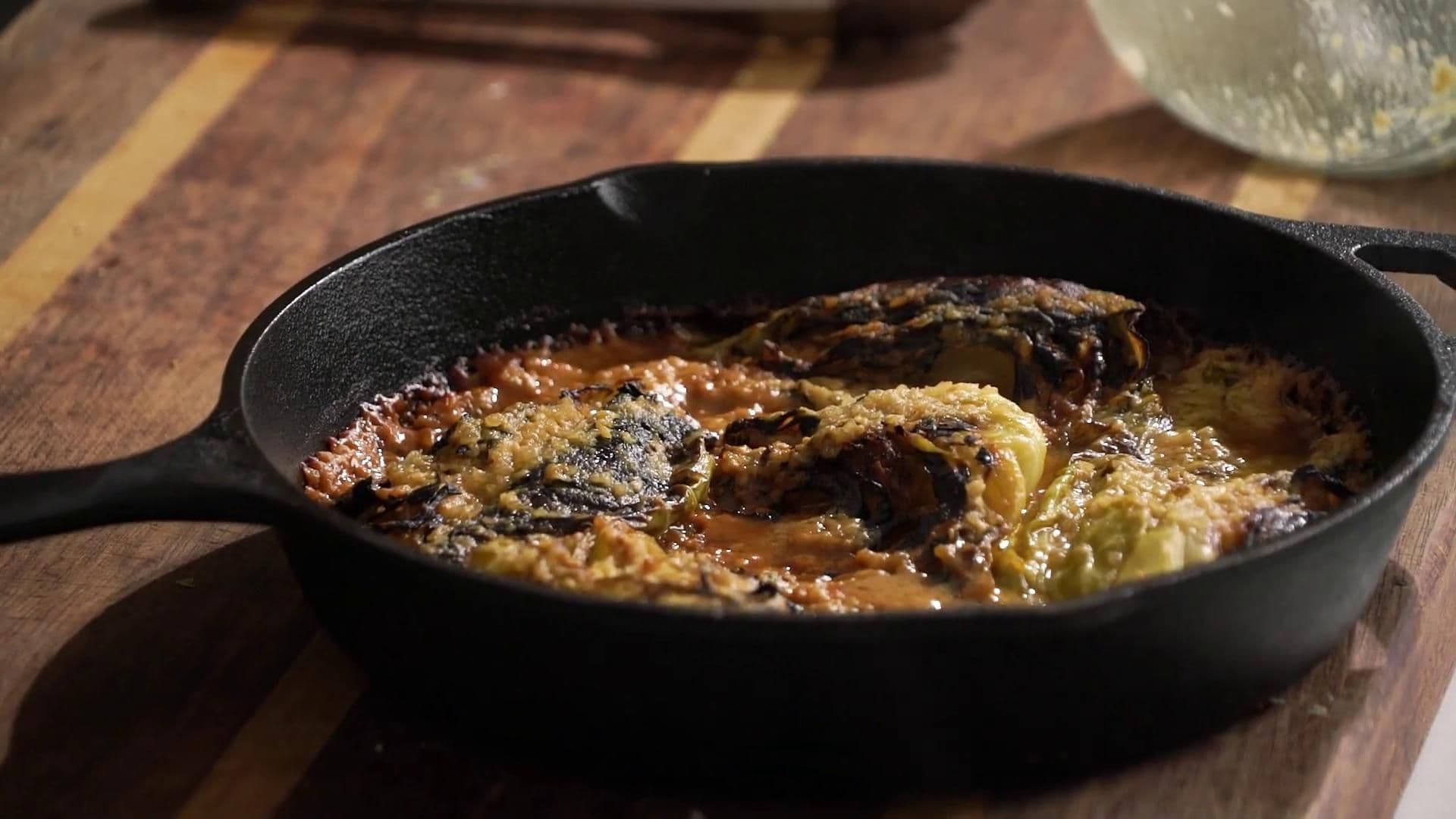 Charred Miso Cabbage