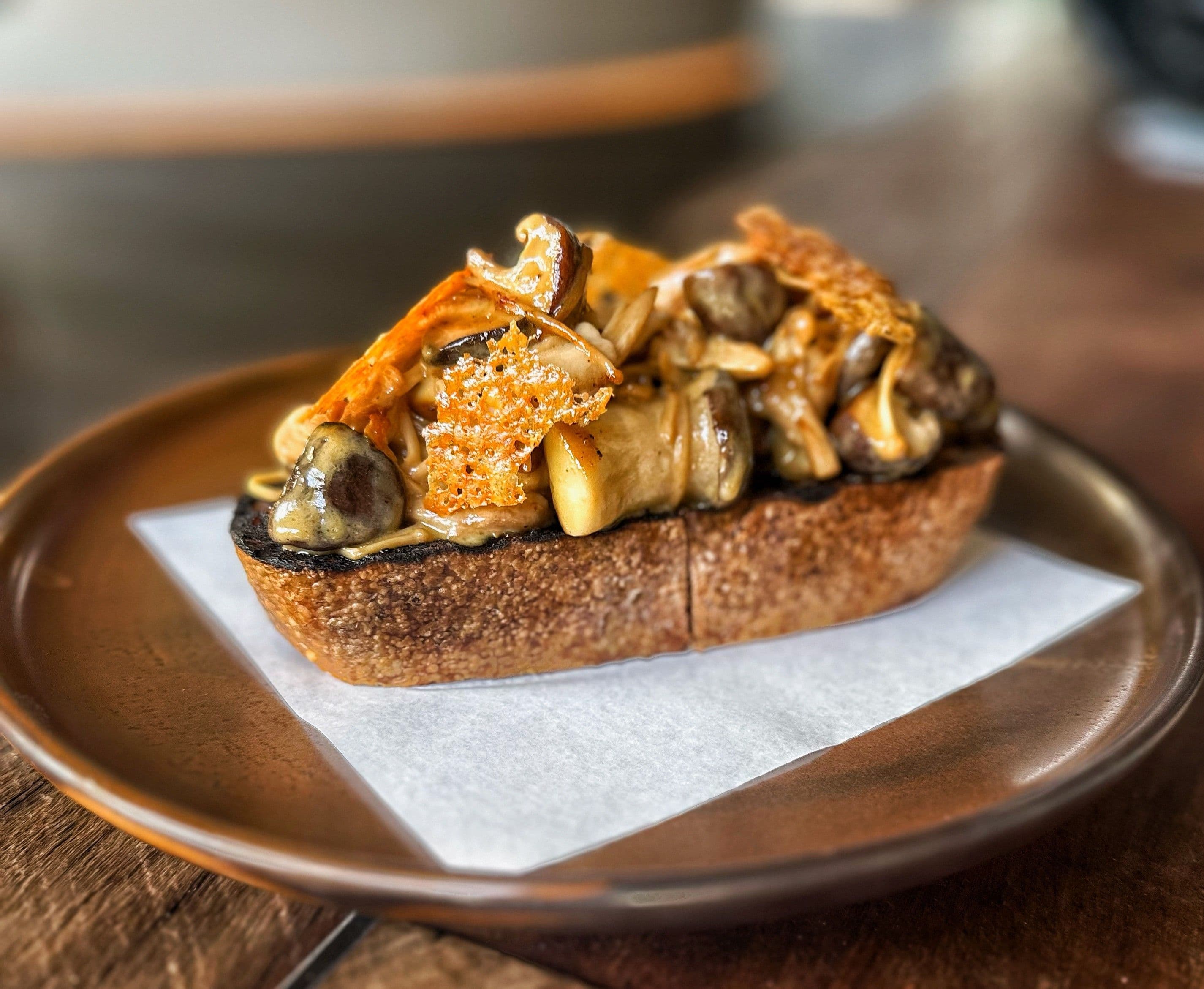Mushroom Toast with Crisp Parmesan recipe preview