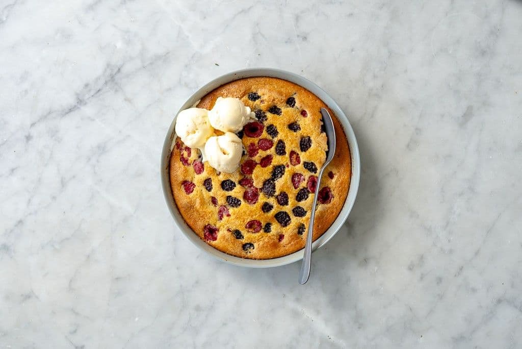 Clafoutis with Raspberries and Blackberries recipe preview