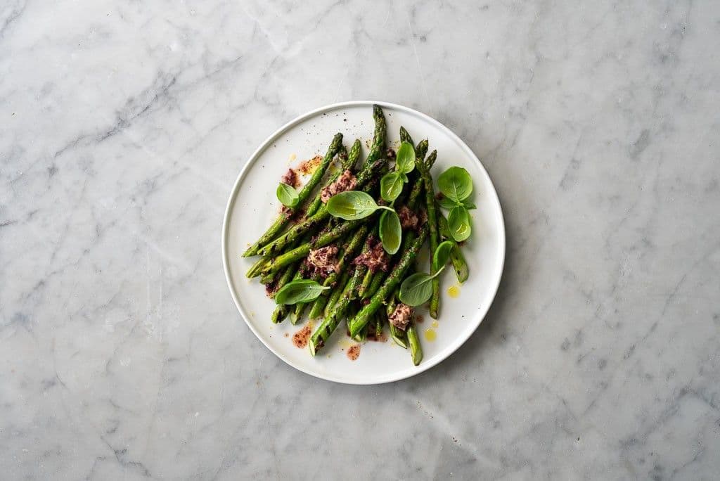 Grilled Asparagus with Kalamata Olive Butter recipe preview