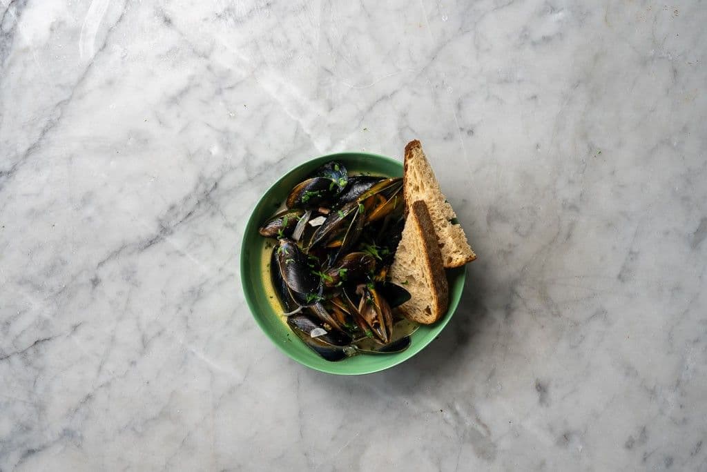 Mussels with Bacon and Cider Sauce recipe preview