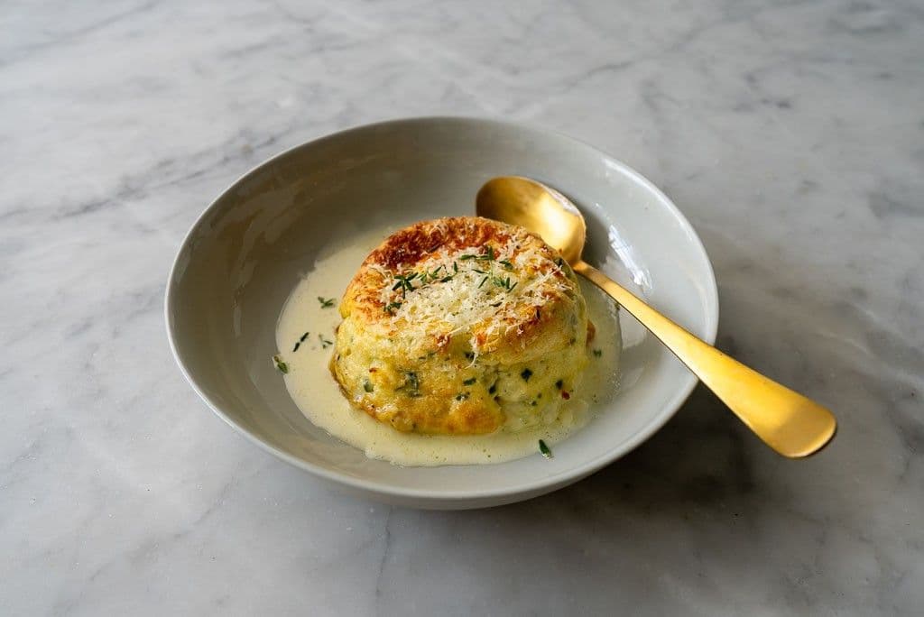 Twice-Baked Goat's Cheese Soufflés recipe preview