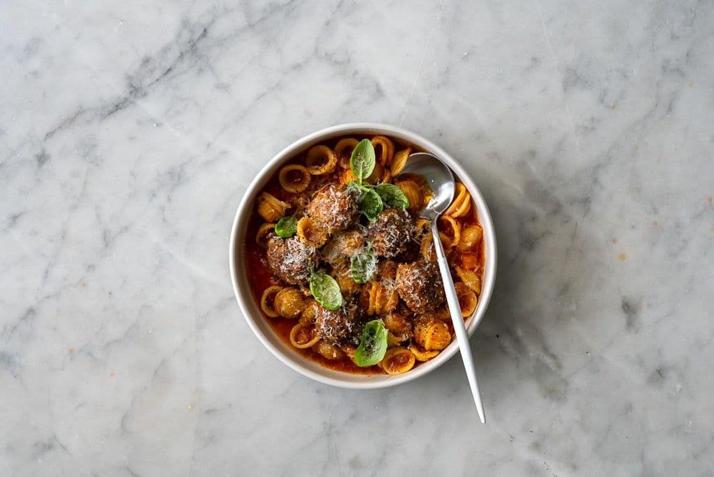 Bolognese Meatballs with Orecchiette Pasta recipe preview