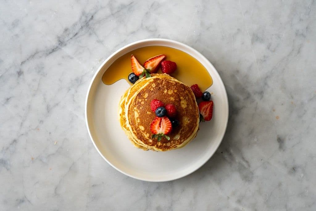 Buttermilk pancakes with mixed berries recipe preview