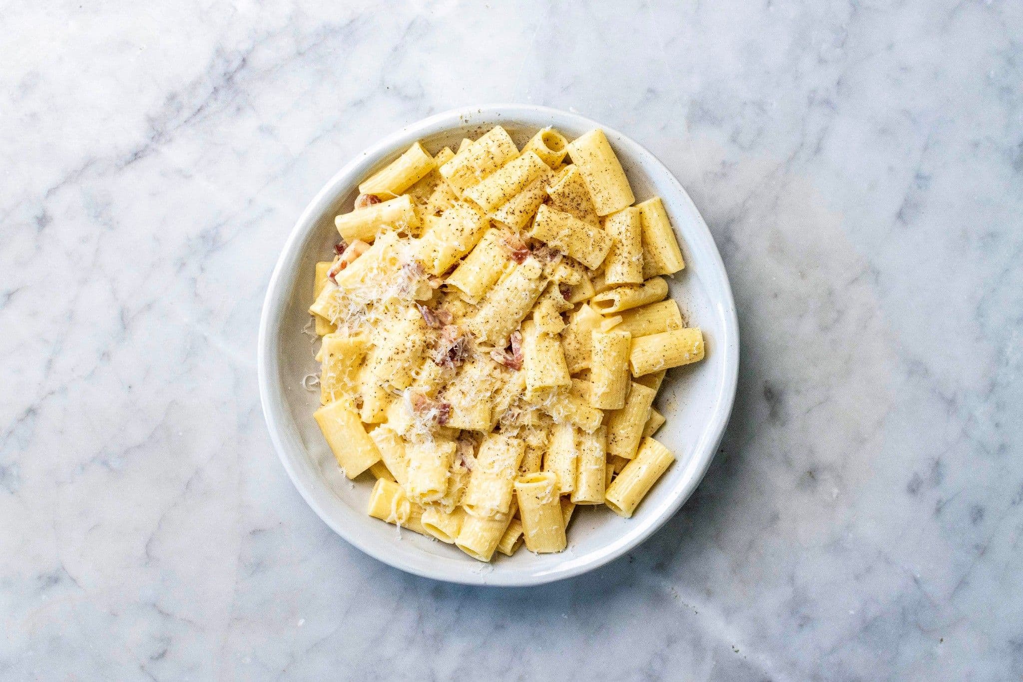 Rigatoni carbonara recipe preview
